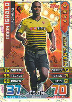 Odion Ighalo Watford 2015/16 Topps Match Attax Star Player #322